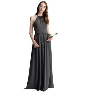 Bill Levkoff Charcoal Size 14 Formal Dress
